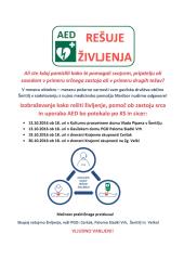 MESEC POŽARNE VARNOSTI – AED REŠUJE ŽIVLJENJA (Sladki Vrh)